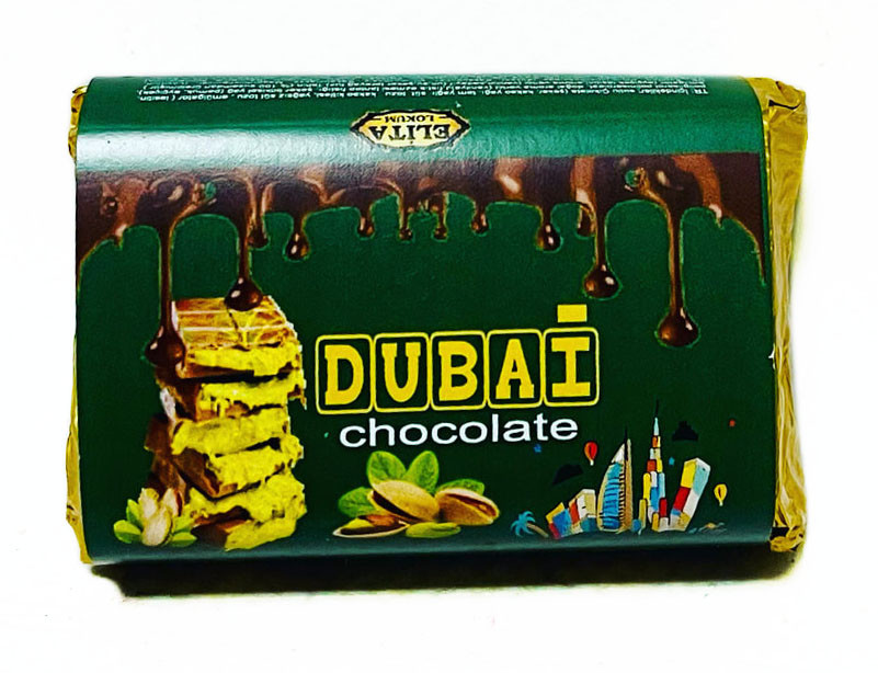 Дубайський молочний шоколад Elita з фісташковою пастою 30г, фото 1