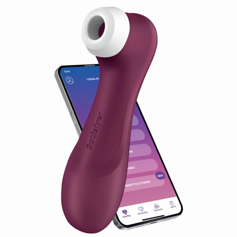 Жіночий вакуумно-хвильовий стимулятор клітора Satisfyer Pro 2 з додатком для смартфона та вібрацією, фото 1