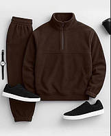 Чоловічий теплий костюм з двостороннього флісу. Сірий/графіт/шоколад/чорний. 48-50; 50-52.