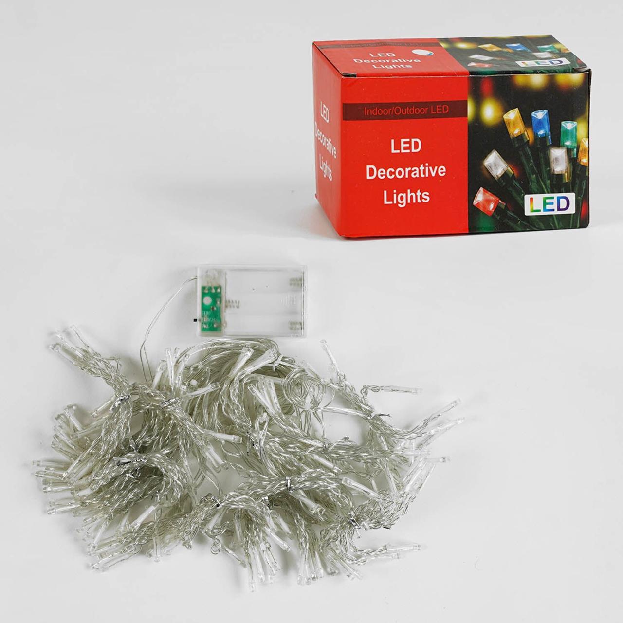 Гірлянда штора довжина 3 метра, 180 лампочок, від батарейок, біле світло, 8 режимів, фото 1