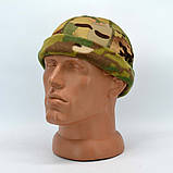 Тактична шапка-докерка комбінована з Тризубом в камуфляжі мультікам, фото 2