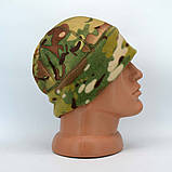Тактична шапка-докерка комбінована з Тризубом в камуфляжі мультікам, фото 8