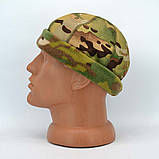 Тактична шапка-докерка комбінована з Тризубом в камуфляжі мультікам, фото 7