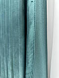 Оксамитові(велюрові) однотонні штори турецької якості. Колір: темно бірюзовий, фото 10