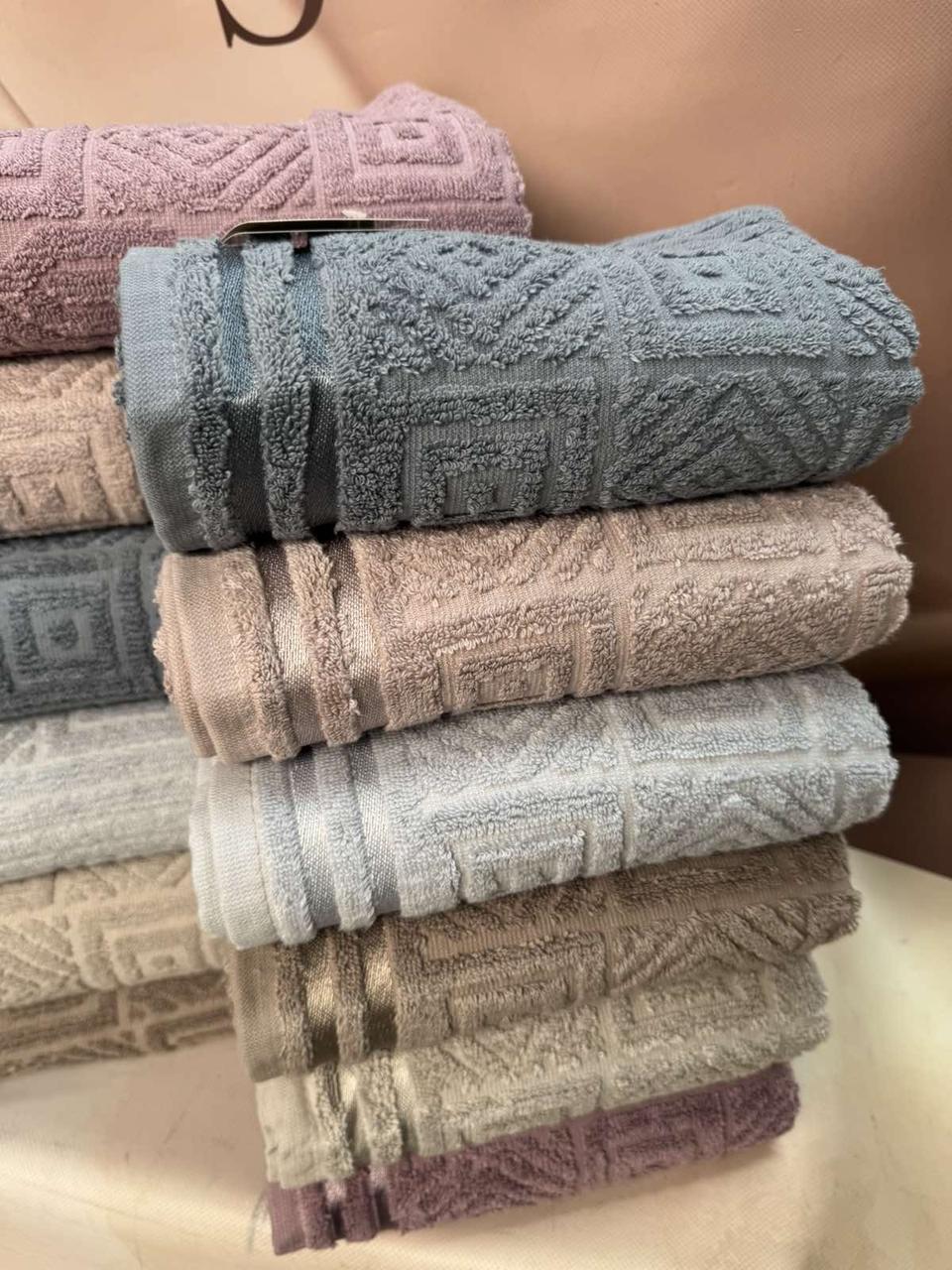 Рушники жакардові Sofia для сауни 100 на 150 см в упаковці 6 штук, фото 1