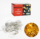 Гірлянда довжина 6.2 метри, 200 лампочок, шторка, жовте світло, від USB, 8 режимів, фото 2