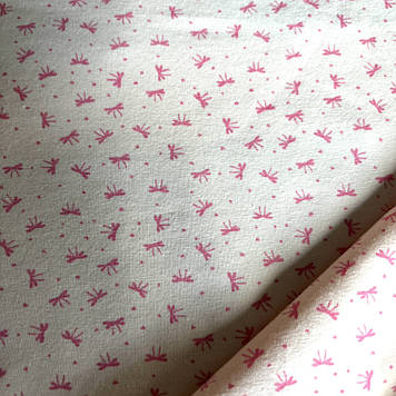Кулір стрейч трикотажне полотно преміум класу з принтом бантики
