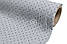 Двошаровий жатий муслін з чорним горошком на сіро-блакитному тлі, ширина 135 см, фото 3