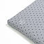 Двошаровий жатий муслін з чорним горошком на сіро-блакитному тлі, ширина 135 см, фото 5