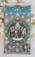 Новорічні фольговані пакети для солодких подарунків 20×35 №44 "Зірка" пакети для цукерок сувенірів і подарунків 100 штук