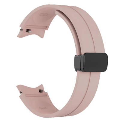 Силікон магнітний ремінець для Samsung Galaxy Watch 7 / 6 / 5 pro / 5 / 4 пудровий