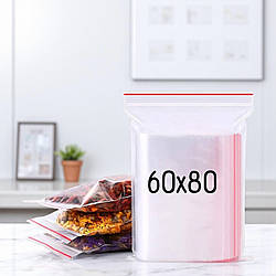 Zip lock зіплок пакети 60x80 мм 100 шт, зіп пакети маленькі, пакети на застібці, пакети гріпери, зіппакет