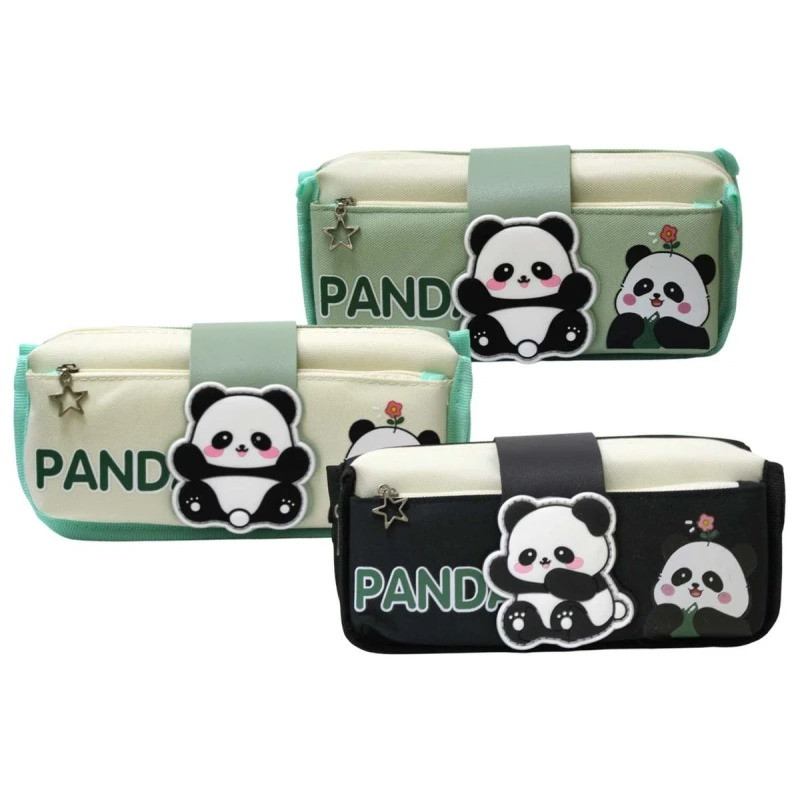 Шкільний пенал-косметичка з 2 відділеннями Bourgeois Панда, фото 1