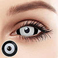 Склеральні білі лінзи ВайтХол | Білі лінзи на все око Склери 22 мм | Лінзи білі