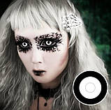 Склеральні білі лінзи ВайтХол | Білі лінзи на все око Склери 22 мм | Лінзи білі, фото 5