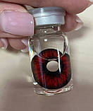 Склеральні лінзи чорні Хорор Дарк | Чорні лінзи все око | Склери 22 мм | Лінзи чорне око, фото 2