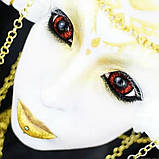 Склеральні лінзи чорні Хорор Дарк | Чорні лінзи все око | Склери 22 мм | Лінзи чорне око, фото 5