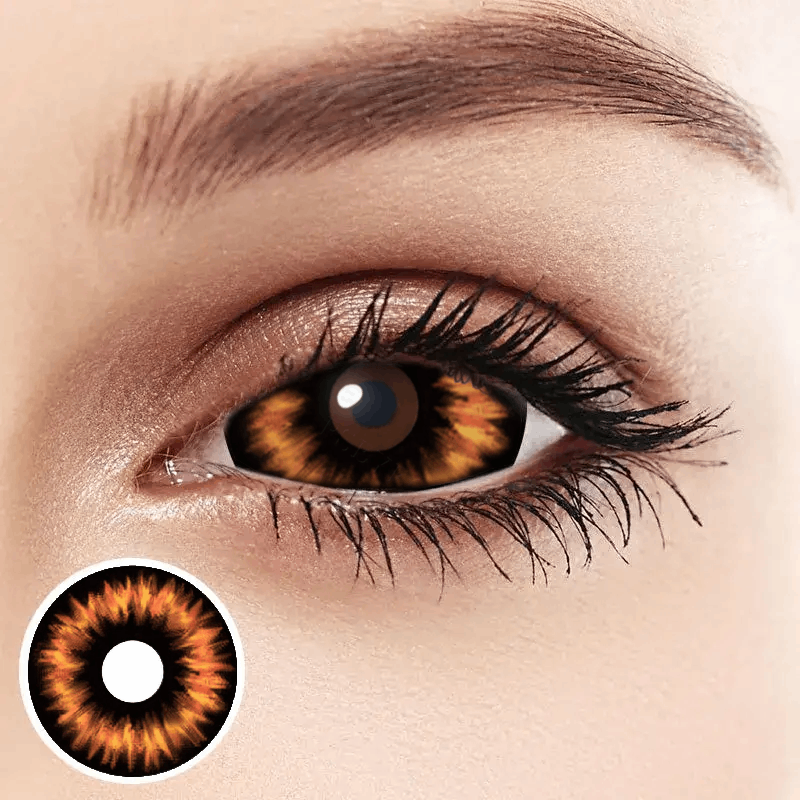 Склеральні лінзи чорні Хорор Голд | Чорні лінзи все око | Склери 22 мм | Лінзи чорне око, фото 1