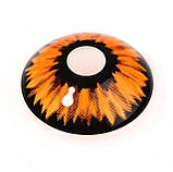Склеральні лінзи чорні Хорор Голд | Чорні лінзи все око | Склери 22 мм | Лінзи чорне око, фото 3