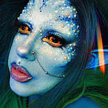 Склеральні лінзи чорні Хорор Голд | Чорні лінзи все око | Склери 22 мм | Лінзи чорне око, фото 6