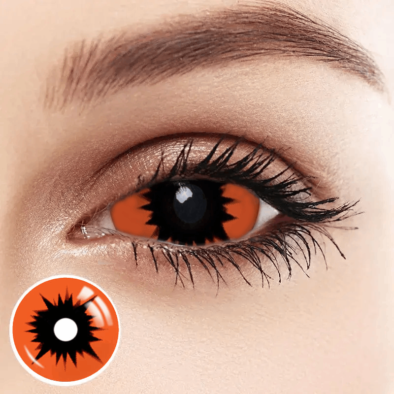 Склеральні червоні лінзи Ред Хол | Червоні лінзи на все око Склери 22 мм | Лінзи Червоні, фото 1