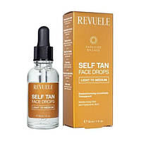 Краплі для автозасмаги обличчя REVUELE Self Tan Face Drop Light to Medium, 30 мл