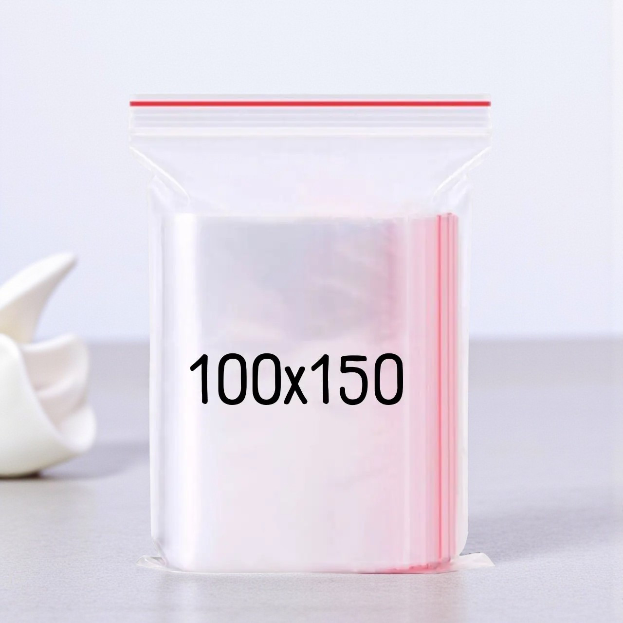 Zip-lock, пакети із струнним замком зіп-лок 100x150 мм 100 шт, пакети із замком-застібкою zip-lock, грипери, фото 1