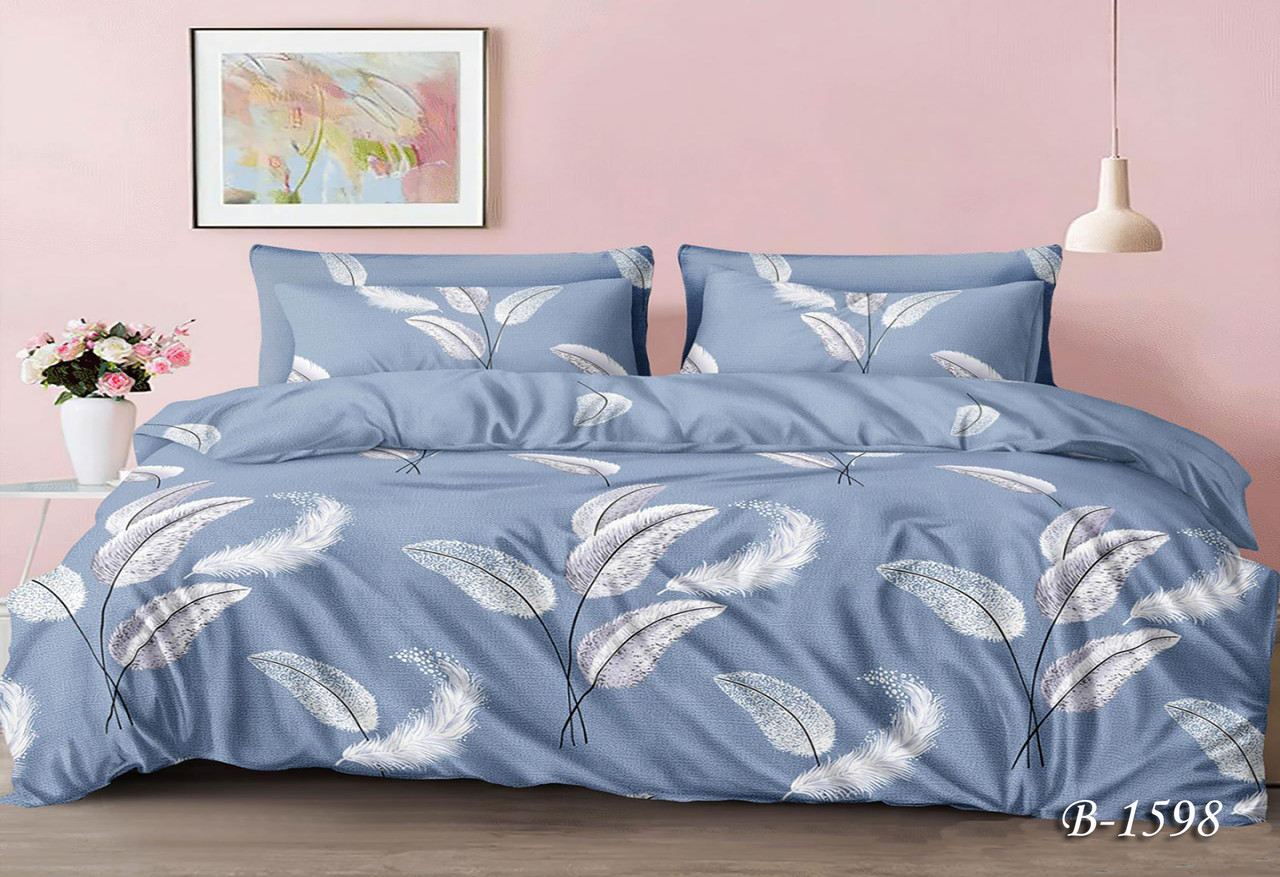 Євро постільна білизна Тет-@-Тет В-1598 бязь (економ), фото 1
