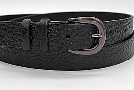 Жіночий шкіряний ремінь чорний 30 мм