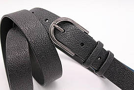 Жіночий шкіряний ремінь чорний 30 мм