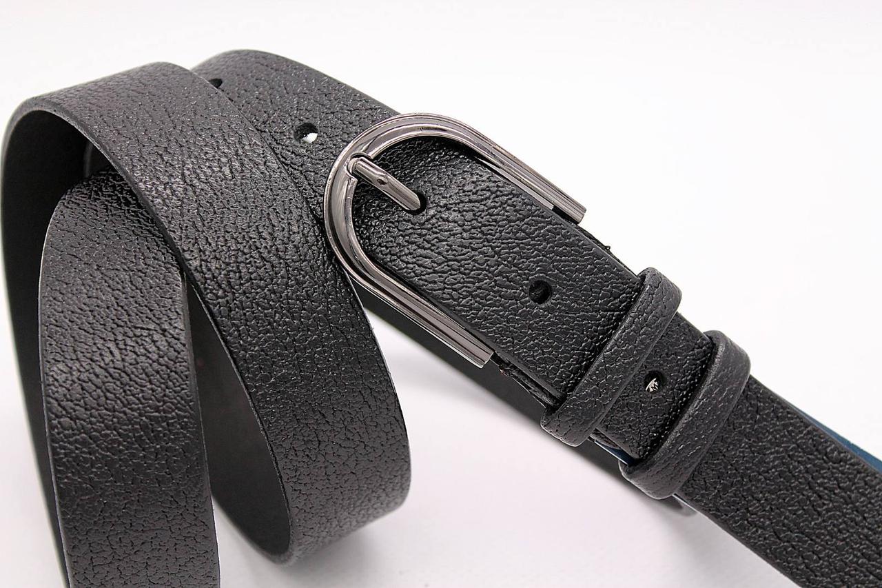 Жіночий шкіряний ремінь чорний 30 мм, фото 1