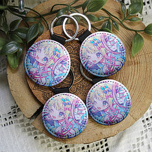 Брелок круглий на рюкзак NEEDY GIRL OVERDOSE KR2998