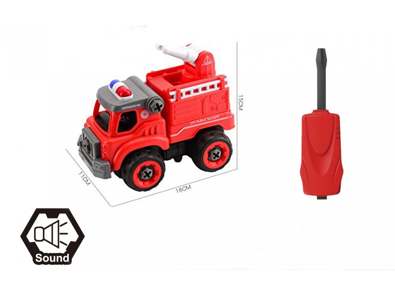 Конструктор DIY Spatial Creativity Пожежна машина (LM8032-SZ-1) 31 деталь, фото 1