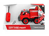 Конструктор DIY Spatial Creativity Пожежна машина (LM8032-SZ-1) 31 деталь, фото 2