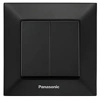 Вимикач 2 кл. чорний Panasonic Arkedia Slim