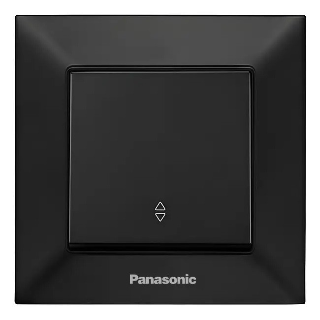 Вимикач 1 кл.прохідний чорний Panasonic Arkedia Slim, фото 1