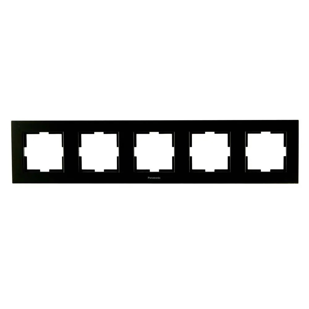 Рамка 5-на горизонтальна чорний Panasonic Arkedia Slim, фото 1