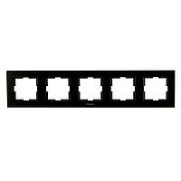 Рамка 5-на горизонтальна чорний Panasonic Arkedia Slim