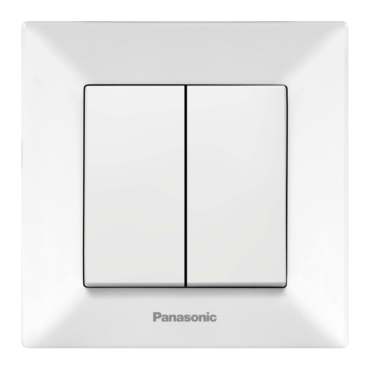 Вимикач 2кл. білий Panasonic Arkedia Slim, фото 1