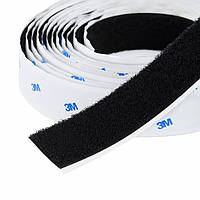 Стрічка липучка велкро 3M 9448A м'яка сторона ПЕТЛЯ 20 мм 1 метр Чорна