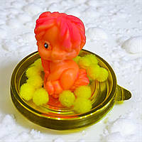 Мило ручної роботи .Єдинорожки в куполі (оранжеві)