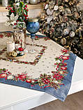 Скатертина на Новорічний стіл 97х100 см. гобеленова RUNNER1375AZ-FN, фото 4