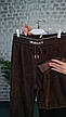 Жіночі теплі вельветові штани на зиму з велюровою підкладкою | Китай | Шоколад / Чорний, фото 9