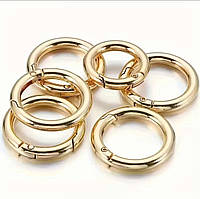 Кільце карабін для сумки діаметр 2,3см (внутрішній 1,7см) Колір - золото