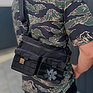 Чорна чоловіча сумка через плече PUNISHER месенджер А, фото 2