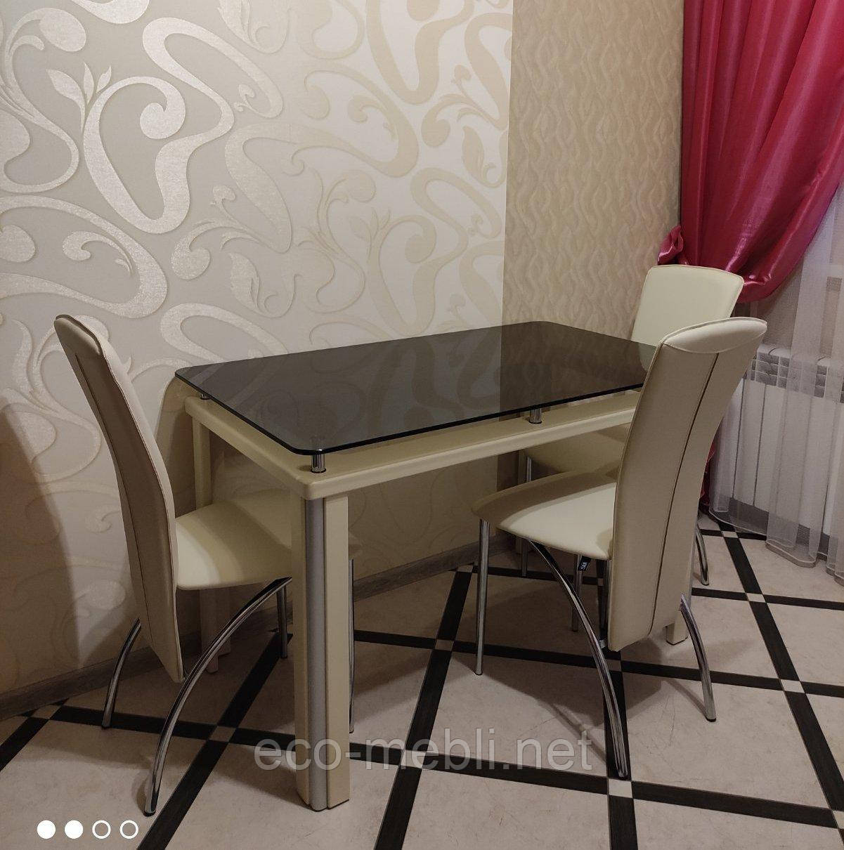 Стіл обідній Геліос на дерев'яних ногах, фото 1