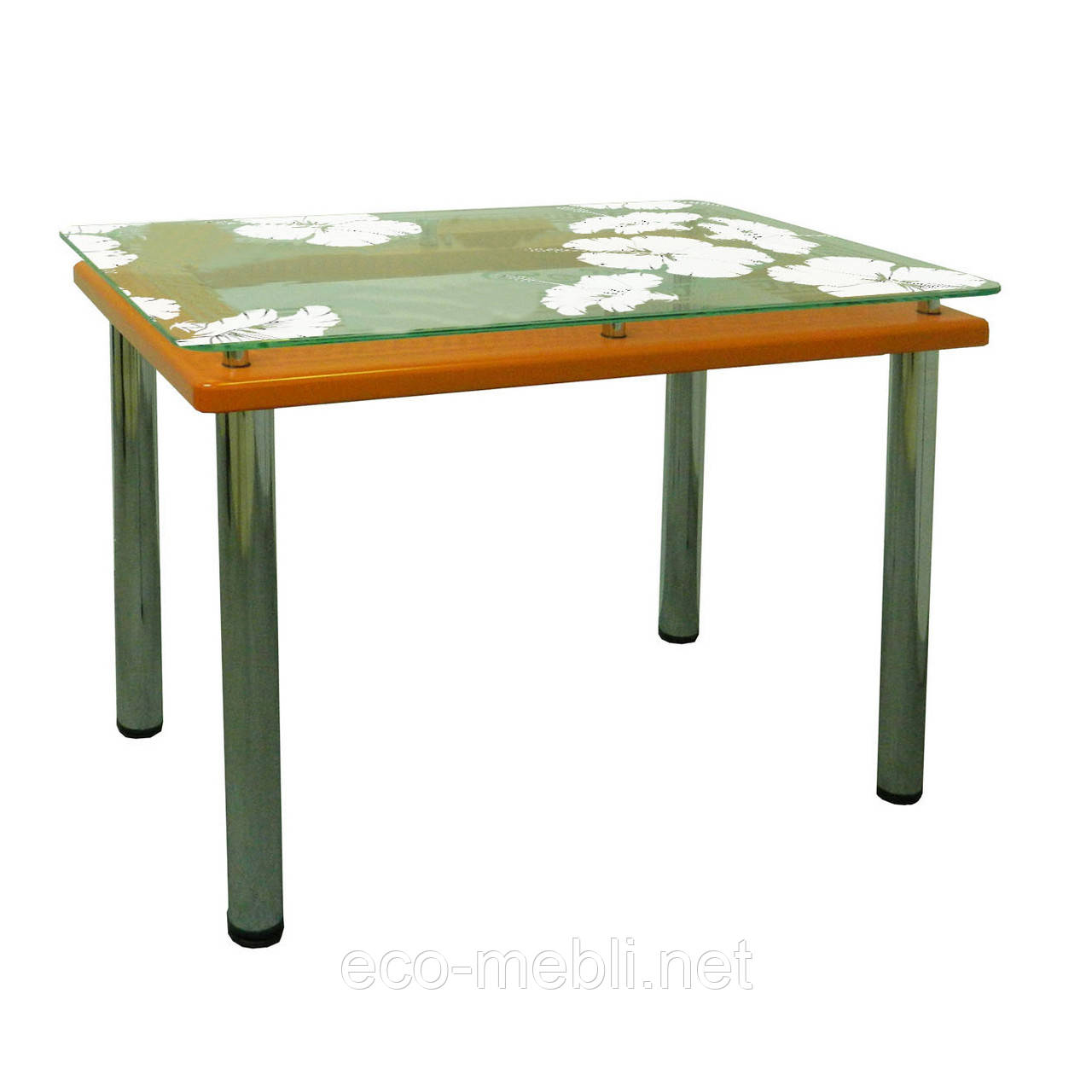 Обідній стіл Гермес на хромованих опорах, фото 1