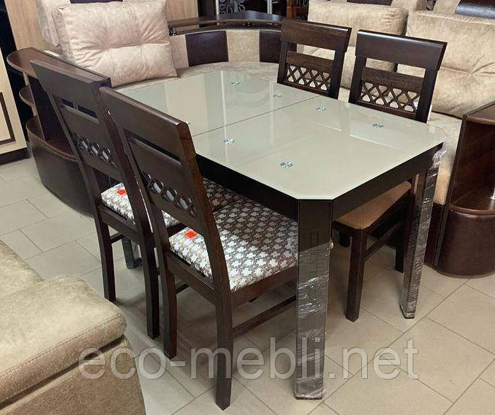 Розкладний стіл Модерн Р30 на дерев'яних ногах, фото 1