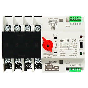 Автомат введення резерву WSL XLQ4-4P трифазний 63A white - MegaLavka