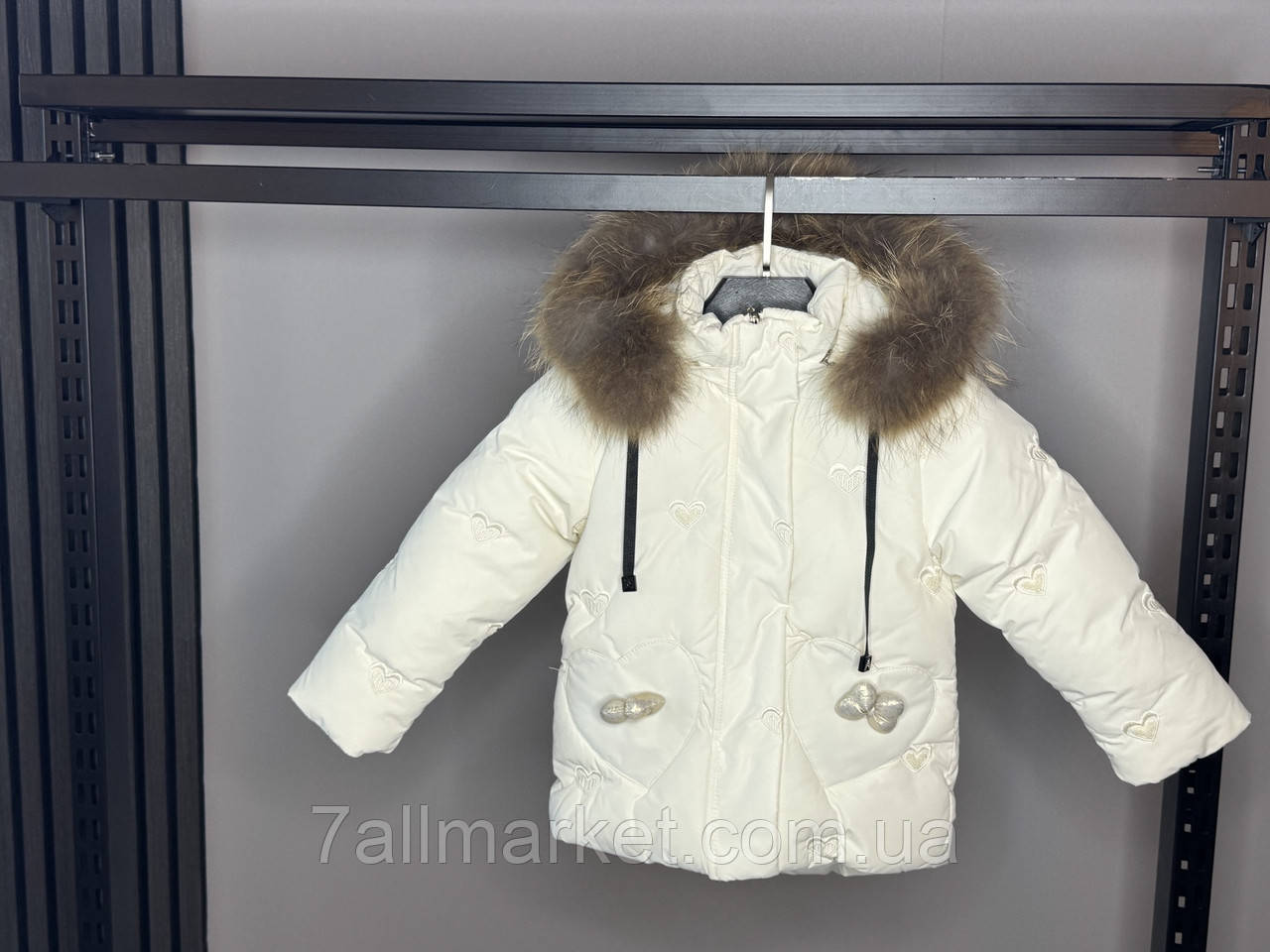 Куртка дитяча зимова з капюшоном на дівчинку 80-104 см  "AMD" недорого від прямого постачальника